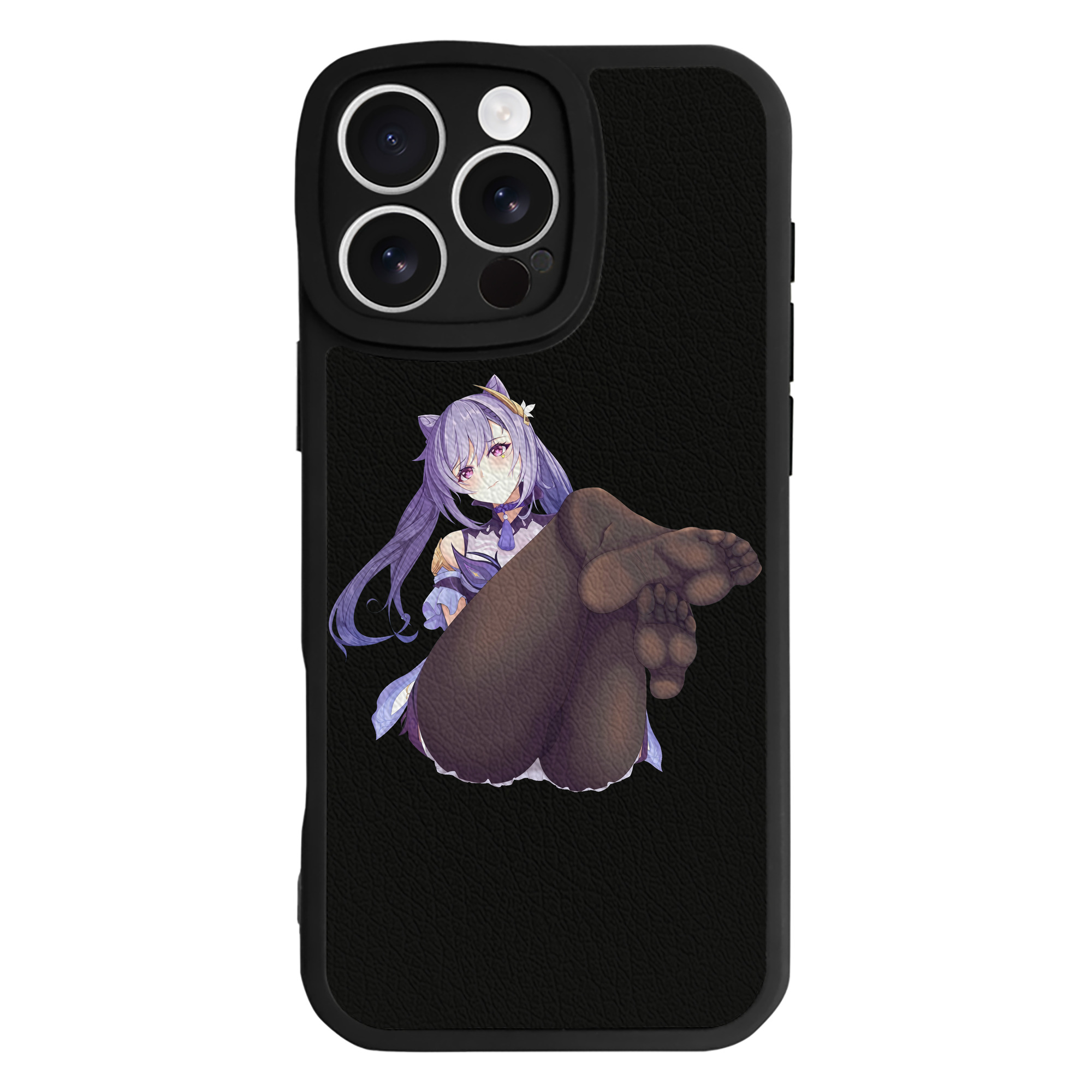 げんし神 刻晴 こくせい genshin Kokusei 【iPhone 16シリーズ対応】シリコンスマホケース（レザー調） 材質：シリコン